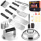 Griddle Accessories Set 23PCS, for Blackstone BBQ Grill Accessories Set with Hamburger Press