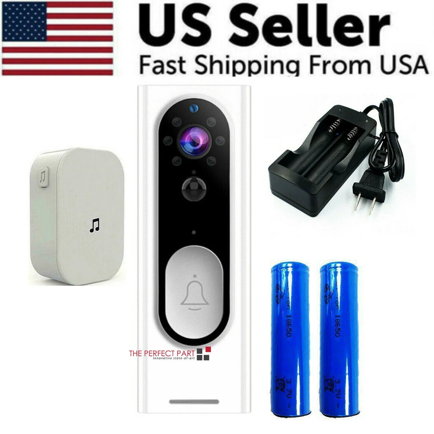 Ring Doorbell 1080P HD Security Camera Wireless Door Bell Camera with Chime