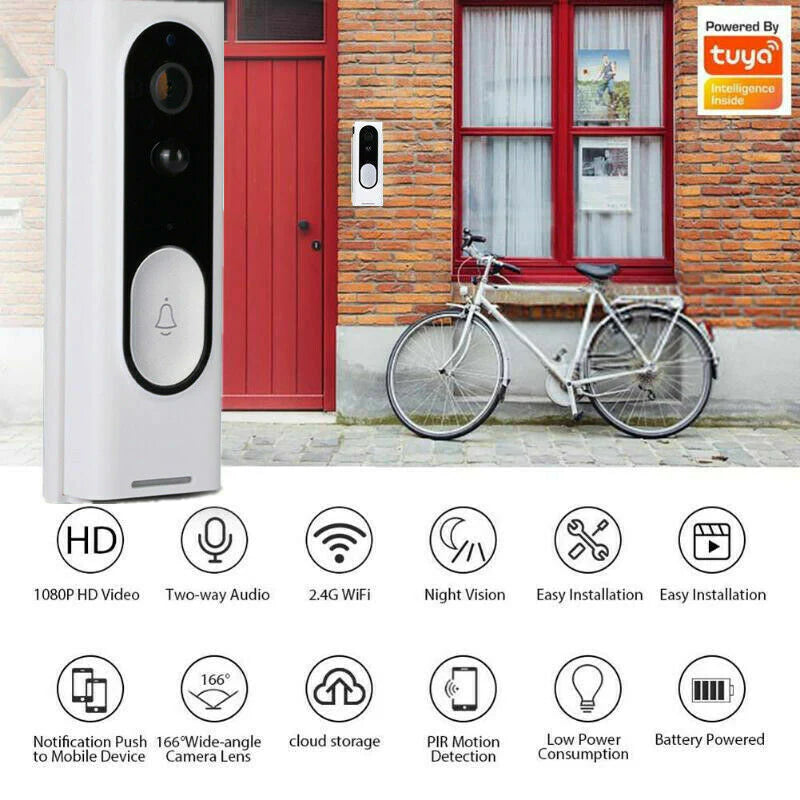 Ring Doorbell 1080P HD Security Camera Wireless Door Bell Camera with Chime